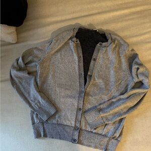 GAP Heather Gray Knit Cardigan